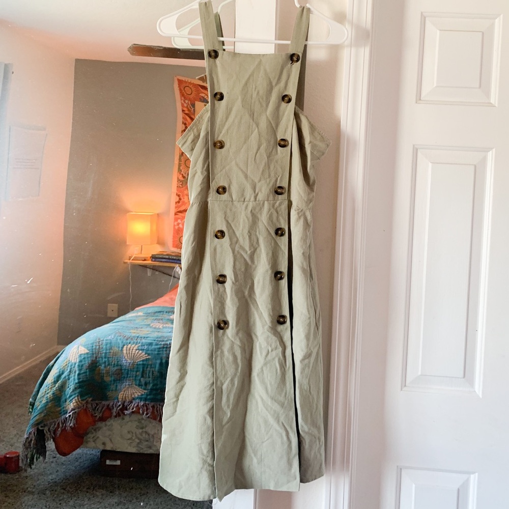 Unique Sage Green Midi Dress